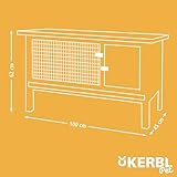 Kerbl Pet Nagerhaus Fred, Kleintierstall, Nagerstall, braun, 100x45x62cm, Holz, Hasen, Kaninchen, Meerschweinchen, herausziehbare Wanne