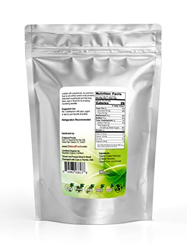 Premium Organic Acai Berry Powder - 5 Lb - Freeze Dried Superfood - Grown In Brazil - Amazing Fruit Powder For Juice, Smoothie, Drink, Recipe, Or Shake - Raw, Vegan, Gluten Free, Non Gmo #TOP1