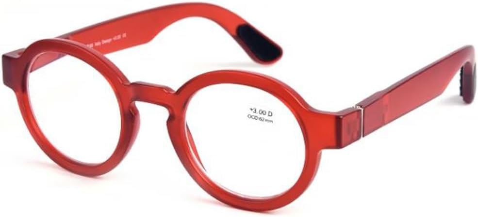 DOUKI Wizard Reading Glasses For Women Men +3.0 Vintage Round Readers Large Full Frame Eyeglasses Thick TR90