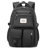 Rcrirth Bookbags for Teen Girls | Backpacks for Middle School Girls - Girls Backpacks for Middle School - School Backpack for Teens Girls | Lightweight - Black, Large