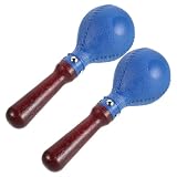 YARNOW 1pair Maracas Hand Percussion Rattles, 10.6 Inch Sand Hammer Instrument, Clear Rhythm Rumba Shakers with Wooden Handle for Rhythm and Music Making