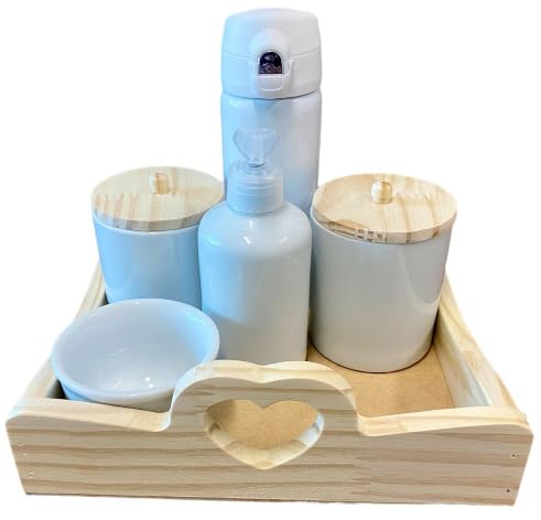 Kit Higiene Bebê Porcelana SEM PERSONALIZAÇÃO com Garrafa Térmica
