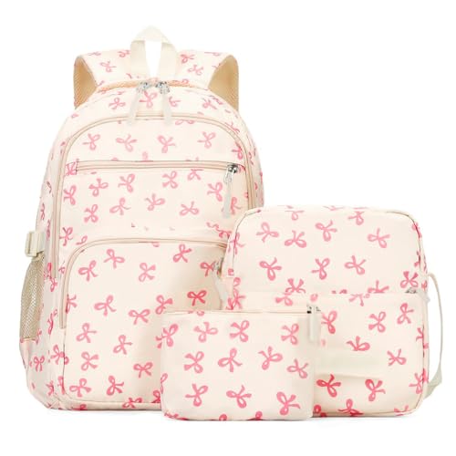 Image of PALAY School Bag for Girls Cute Preppy School Backpack with 2 Mini Bags Kawaii Girls Backpacks for Teenage Secondary Primary Middle