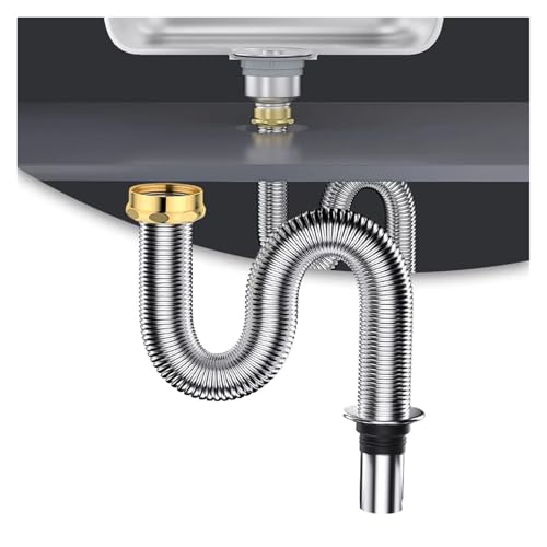 Siphon en acier inoxydable premium pour évacuation design d'évier