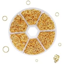 1051pcs O Ring Connectors جودة الفولاذ المقاوم للصدأ خواتم القفز المعدنية المفتوحة خواتم 304 خواتم القفز من الفولاذ المقاوم للصدأ لموصلات صناعة المجوهرات الذهب