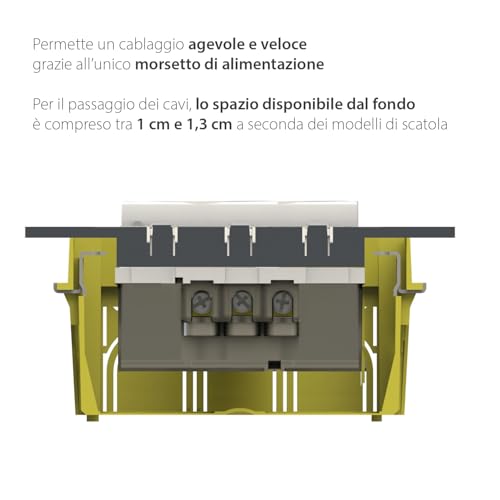Bticino P503 prise blanche pour boîtier 3 modules encastré - 8