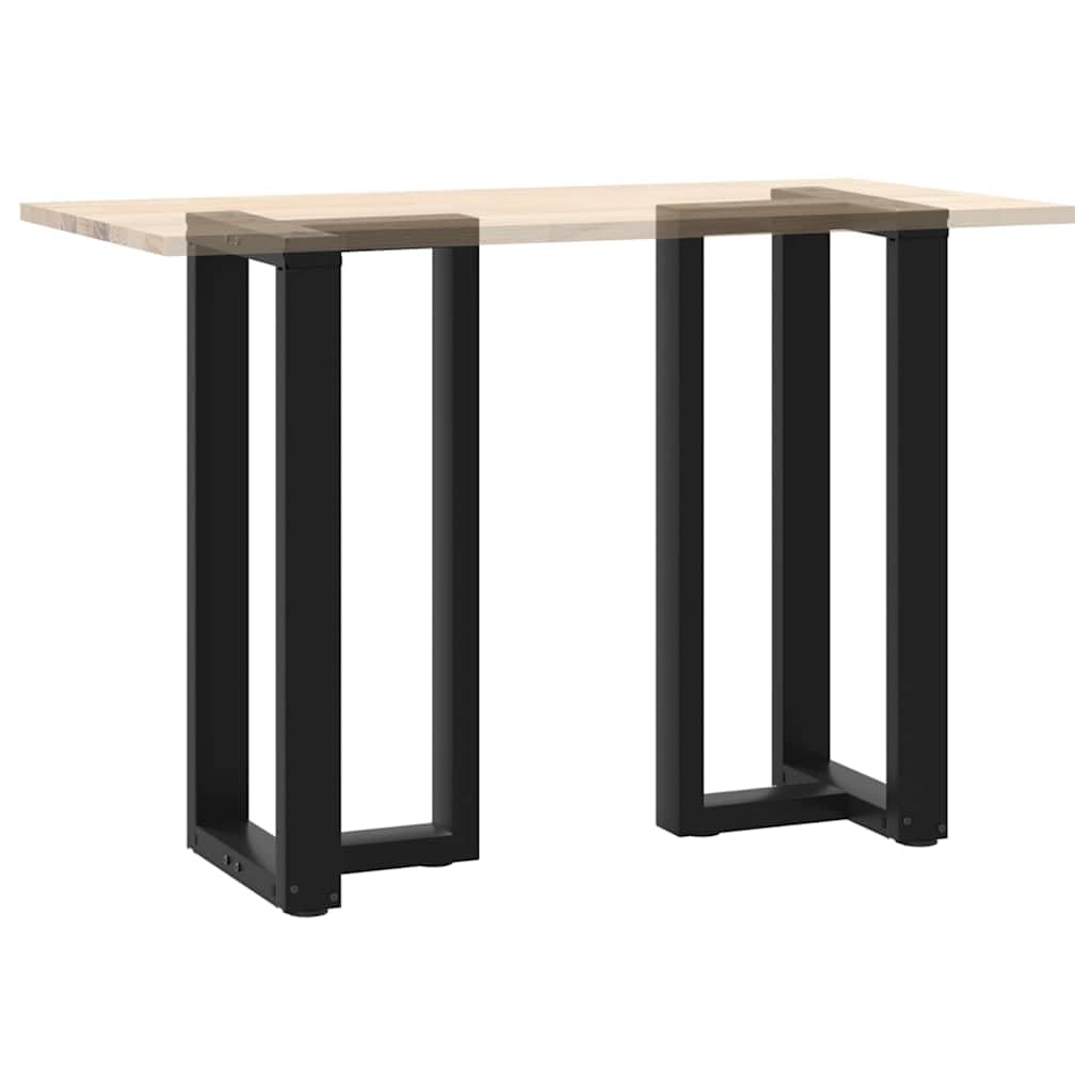 vidaXL Patas para Mesa de Bar en Forma de T (2 Unidades), Color Negro, 50 x 35 x (90-91) cm, Acero