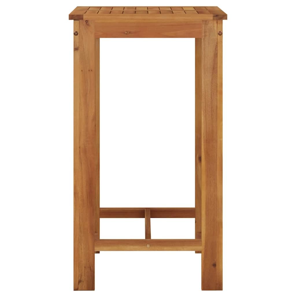 vidaXL Garten Bartisch, Quadratisch Multifunktional Gartentisch, Stehtisch Bistrotisch für Innen Außen, Holztisch Tisch Gartenmöbel, Massivholz Akazie