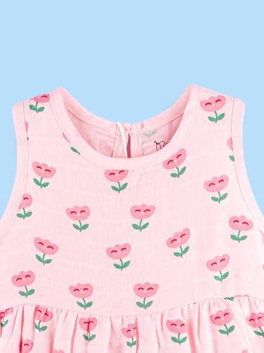 Image of Kidbea Bamboo Cotton Baby Girl Dress, Sleeveless Casual Wear Girls Frock