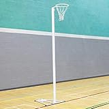 FORZA ALU80 Netball Posts | Socketed/Freestanding/Floor Fixed Netball Hoop Options | Regulation Size Netball Posts | Height Adjustable | [Single Or Pair] (Socketed Posts, Pair)