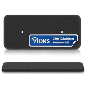 VIOKS 2x Trockner Filter Set Ersatz für Candy Filter 40006731 270x122mm - Schwammfilter für Candy & Hoover Kondenstrockner/Wärmepumpen...