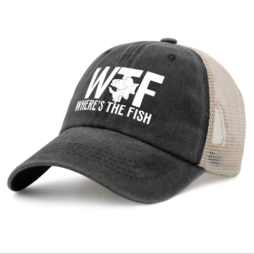 Image of WTF Where's The Fish Hat for Women Dad Hats with Design Caps