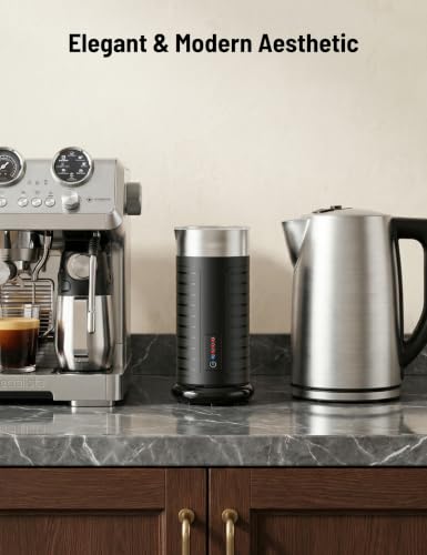 Image of Waterproof Milk Frother, Fully Dishwasher Safe, 4 Modes for Hot /Cold Foam, Latte, Cappuccino, 2 Frothing whisks, Cleaning Kit,One-Touch Operation, Ergonomic Grip, Compact Coffee Maker