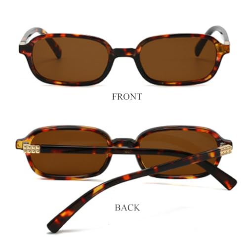 JUDOO Retro Rectangle Sunglasses for Women Men Narrow Vintage 90s Square Sunnies Rectangular Sunglasses Slim Cute Glasses2