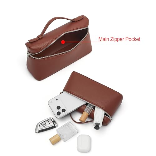 Image of DORIS&JACKY Small Leather Crossbody Bag for Women Designer Mini Top Handle Clutch Phone Bag with Adjustable Shoulder Strap