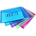 Rapesco Lot De 25 Pochettes à Bouton Pression A5 Transparentes - Porte-Documents Avec Rabat Et Porte-Stylo Pour Organisation Bureautique