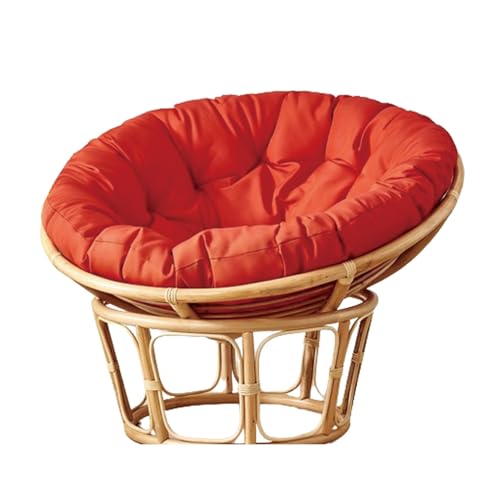 Genérico Cojín Redondo Lavable Tipo Papasan/Huevo, Acolchado Transpirable para sillas Colgantes, mecedoras y sillas de ratán (Uso Interior y Exterior; Silla no incluida)