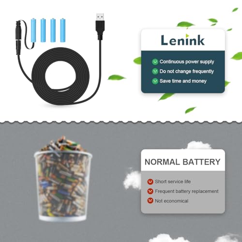 Cable de alimentación para batería AAA Lenink adaptador de corriente continuo 5