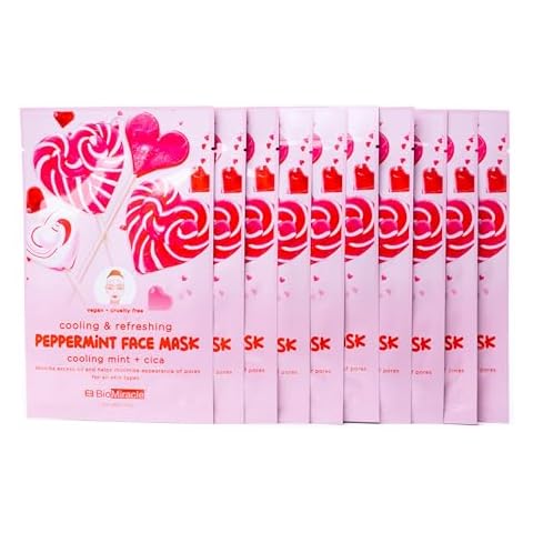 BioMiracle Peppermint Face Mask (10 Pack) Cover