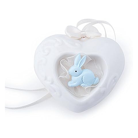 Hervit ART. 26973 HEART PORC.WHITE 6CM BUNNY BLUE Cover