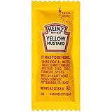 Heinz Yellow Mustard Single Serve Packets (200 ct Pack)
