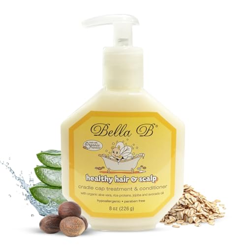 Image of Bella B Naturals Healthy Hair & Scalp Baby Cradle Cap Treatment 8 oz - Cradle Cap Treatment For Babies - Baby Conditioner Silky - Cradle Cap Treatment For Toddlers - Natural Conditioner For Babies