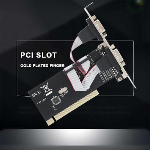 Image of BigPlayer PCI Serial Card 9-Pin RS232 COM Port - Internal PCI Expansion Card for Desktop PC - High-Speed DB9 Interface Adapter (Black)