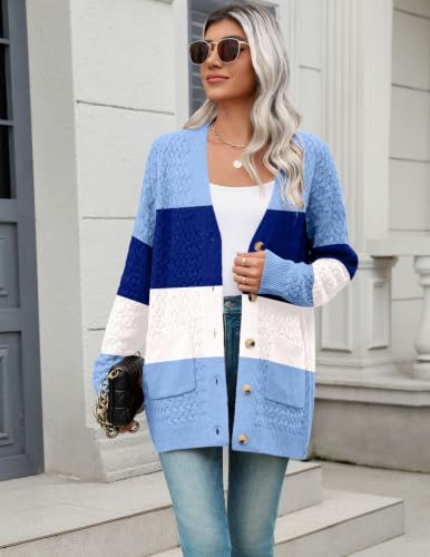 Image of Zeagoo Cardigan Sweaters for Women Long Sleeve Fall Clothes Button Down Top