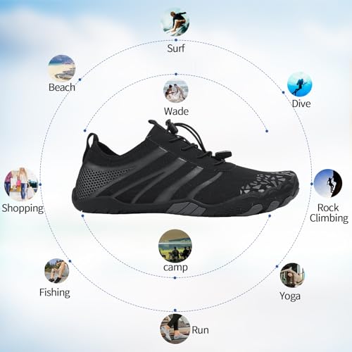 Image of SIOSNETA Hike Barefoot Shoes for Women Men, Breathable Non-Slip Athletic Footwear, Wide Toe Water Shoes for Hiking, Non-Slip Neuropathy Shoes for Women Men, Grounded Comfort wear
