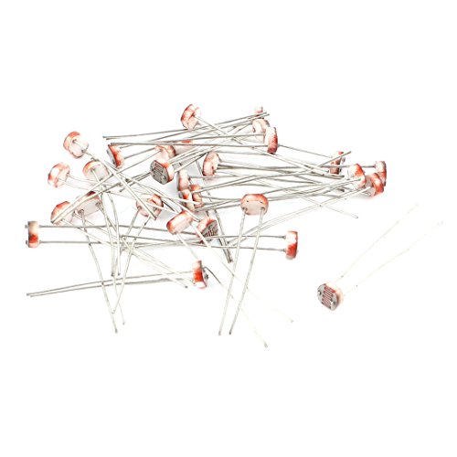 uxcell フォトレジスタ 30個 LDR 2ピン ライトセンサー 光依存性抵抗 GL5528