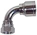 Dixon FJC90-06-06 PTFE Hose Fitting, 1-Crimp Collar, 3/8" 90? FJIC x Dash-6 Hose, 0.38" ID, Carbon Steel