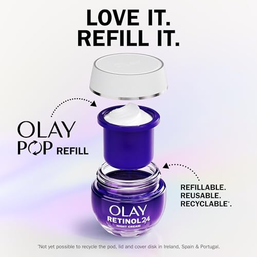Olay Retinol 24 Night Cream Face Moisturiser, Skincare with Antioxidant Vitamin E Overnight Anti Aging Skin Care: Smooths, Renews and Hydrates, 50ml - Image 7