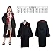 QXFQJT Wizard Costume Set 7PCS,Halloween Masquerade Party Harry Costume Cosplay Accessories (Ha-125)