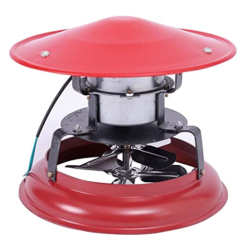 Ventilateur de cheminée 120W rouge à haute capacité d'extraction de fumée - 2