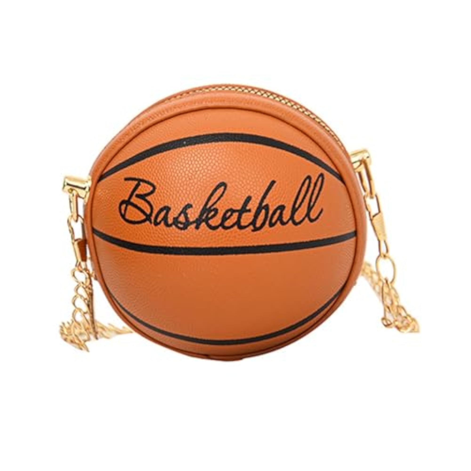 Basketball Shaped Purse, Casual Mini Round Ball Bag