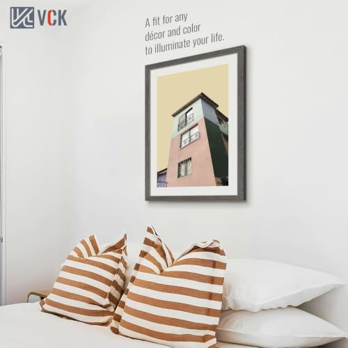 Image of VCK 20x30 Poster Frames 3 Pack, Gray Wood Picture Frame, Wall Display