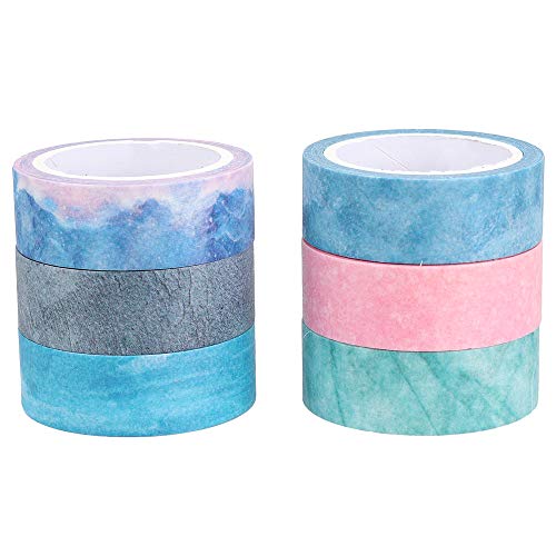 Molshine Set Of 6 (7.6Yd/Roll) Natural Color Washi Masking Tape,Crafts Tape,Adhesive Tapes thumb #1