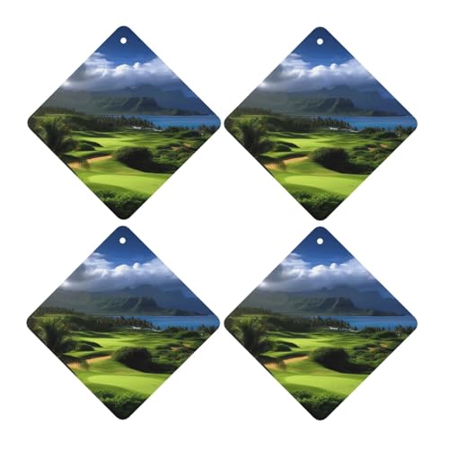 Car Air Freshener 4 Pcs Hanging Scented Cards for Wardrobe