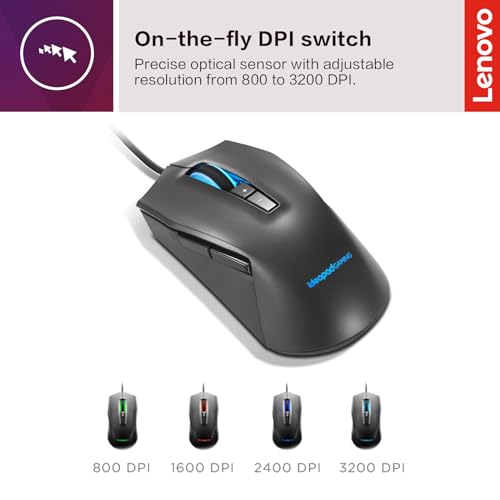 Mouse Lenovo Gamer IdeaPad Gaming M100 RGB, Preto