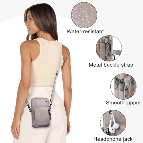 Image of Bluome Small Crossbody Purse for Women, Multi Pocket Travel Purses Crossbody Bag Shoulder Handbags with Adjustable Strap
