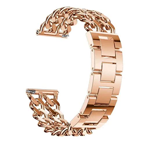 Correa de reloj para uso diario con cadena metálica doble SHINEOFI elegante de vestir