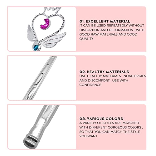 Blmhtwo 3 Pieces Fairy Wands For Girls, Angel Fairy Wand Dress-Up Wand With 3 Different Patterns Plastic Wand Sticks For Costume Cosplay Birthday Party Supplies(About 31-33Cm, Without Rhinestones) #TOP3