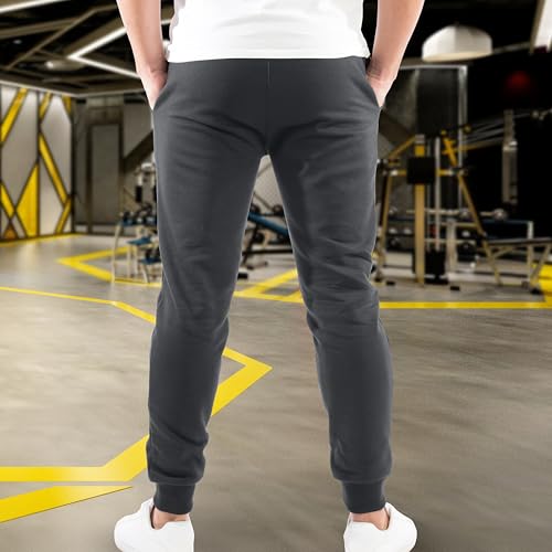 Elegant Comfort Casual Men's Cotton Fleece Jogger with Pockets - Comfortable Sweatpants for Men - Active Fleece Lounge Pants3