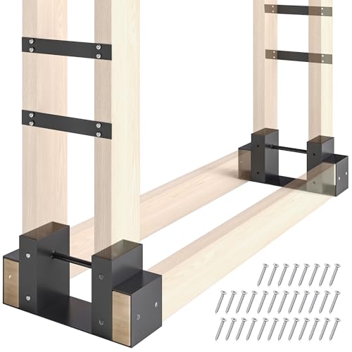 Outsunny 2er Set Holzstapelhilfe, Holzunterstand für Kanthölzer, Holzaufbewahrung, Außenbereich, Innenbereich, Terrasse, Outdoor, Metall, 33,5 x 10 x 15,5 cm Schwarz Outsunny 2er Set Holzstapelhilfe, Holzunterstand für Kanthölzer, Holzaufbewahrung, Außenbereich, Innenbereich, Terrasse, Outdoor, Metall, 33,5 x 10 x 15,5 cm Schwarz