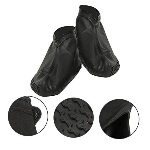 1 par de cubiertas para zapatos impermeables de silicona para hombre y mujer, zapatos de agua duraderos miniatura 7
