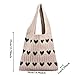 UXALoH6 Woven Straw Tote Bags Handmade Knitting Bag Female Fashion Shoulder Bag Class Commuting Shopping Travel Tote Bag(Pink)