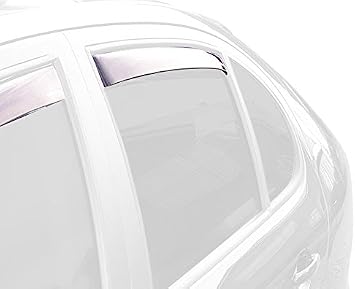 ClimAir Wind Deflectors Master Black Rear Compatible with Audi A4 B9 Avant 2015 Onwards
