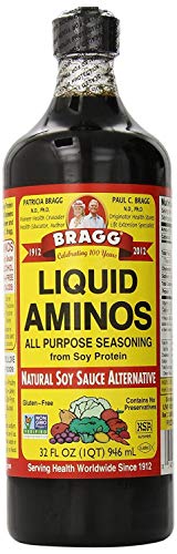 Braggs Organic Health Saver Package: Braggs Organic Liquid Aminos 32 Oz + Bragg's Apple Cider Vinegar Organic Raw Unfiltered, 32 Oz; With Bonus Measuring Spoon #TOP1