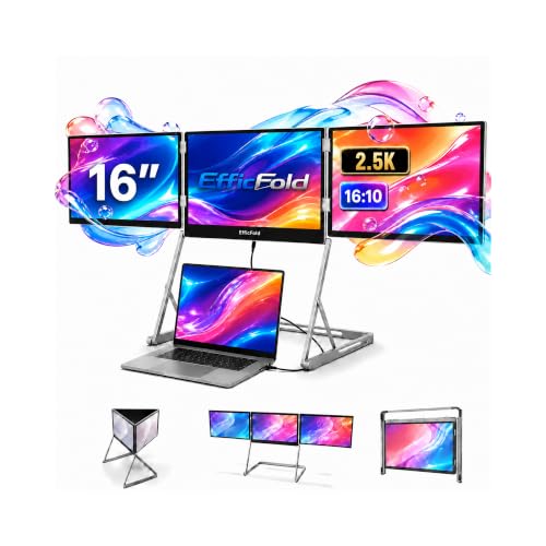 Image of TriCreate 16 QHD 16 inch Triple Portable Monitor Extender for Laptop