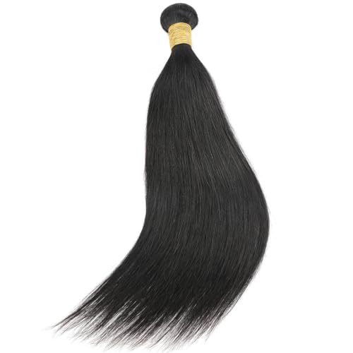 Autto Hair Unprocessed Peruvian Virgin Hair Straight Hair One Bundle 20Inch Virgin Human Hair Weave Extension Weft Natural Black Color (100+/-5G)/Bundle Can Be Dyed And Bleached thumb #5